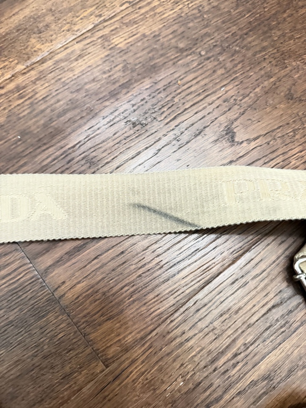 Prada Light Beige 2002 Re-Edition Nylon Crossbody Bag with Wide Strap - Picture 4 of 6